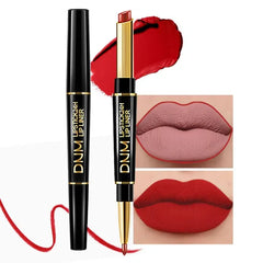 Kaely 2-in-1 Lip Liner & Lipstick Set Kit for Women, Matte Lips Kit with Lip Liner Lip Stains Long Lasting Waterproof 24 Hour Lipstick and Lip Liners Combo Lipliners Pencil Set