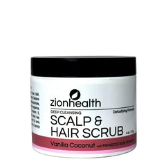 Zion Health Hair Scrub, Vanilla Coconut Scent, 4 oz