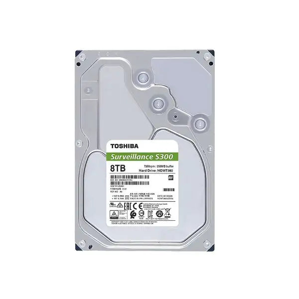 Toshiba S300 3.5" Surveillance 8TB Hard Drive (HDWT380UZSVA)