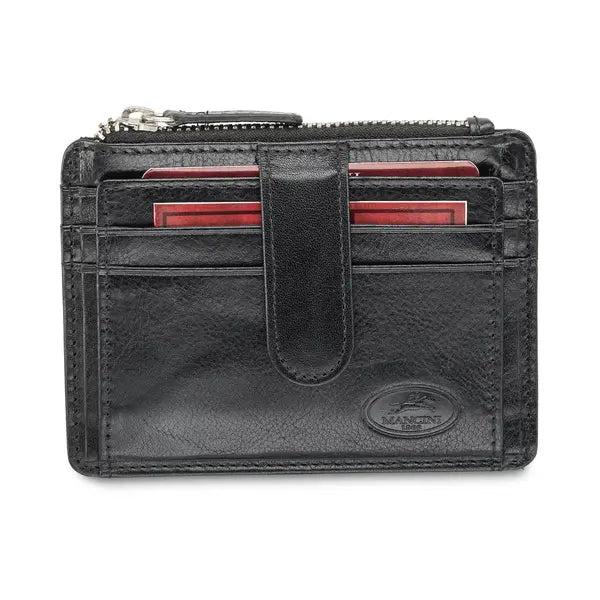 Mancini Men's Equestrian2 Collection RFID Secure Card Case and Coin Pocket