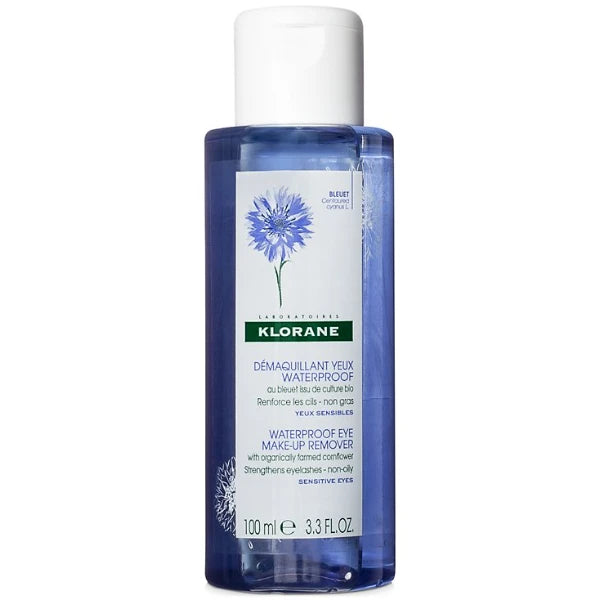 Klorane Waterproof Eye Make-Up Remover With Organically Farmed Cornflower, 3.3-oz.