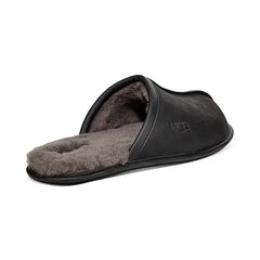 UGG® Men's Scuff Leather Loafers, Stylish and Comfortable Slip-On Footwear for Men, Black