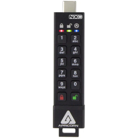 Apricorn Aegis Secure Key 3NXC Encrypted USB Type-C Flash Drive (ASK3-NXC-32GB) 32GB - Black