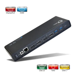 SIIG Dual 4K 60Hz USB-C Docking Station - Thunderbolt 3 Compatible, Single 5K Output, 2 HDMI, 2 DisplayPort, 6 USB 3.0, Gigabit Ethernet for Windows & Mac