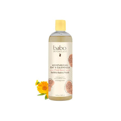 Babo Botanicals Moisturizing Oat & Calendula 2-in-1 Bubble Bath & Wash – Lightly Scented Gentle Cleanser for Dry or Sensitive Skin – Safe for Baby, Toddler, Kids & Family – Vegan, 15 Fl Oz