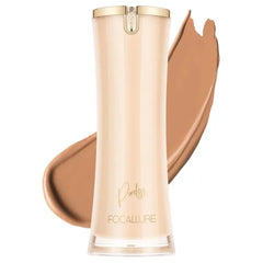 FOCALLURE PerfectBase Lasting Poreless Liquid Foundation, Medium to Full Coverage with Matte Finish, Covers Blemishes & Under-Eye Circles for All Skin Types