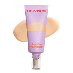Tower 28 SunnyDays SPF 30 Tinted Moisturizer - 2-in-1 Buildable Coverage Foundation + Mineral Sunscreen for Face - Zinc Oxide, Aloe & Prickly Pear for Sensitive Skin
