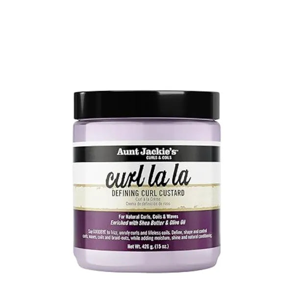Aunt Jackie's Curl La La, Lightweight Curl Defining Custard, Enriched with Shea Butter & Olive Oil, Basic
