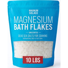 Magnum Solace Magnesium Flakes for Bath Magnesium Chloride Flakes Dead Sea Salts for Soaking