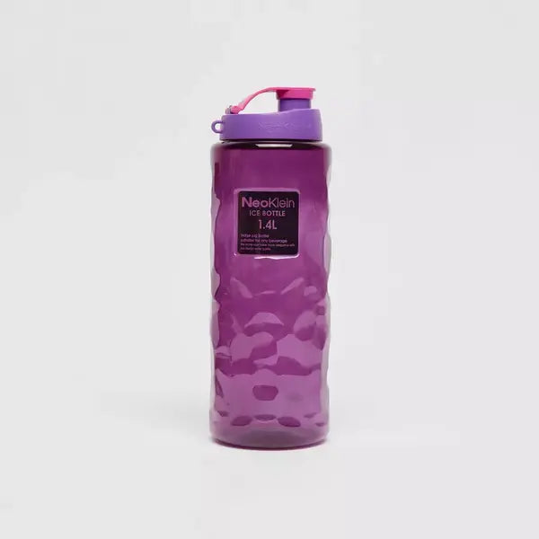 Textured Water Bottle with Flip Cap purple