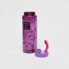 Textured Water Bottle with Flip Cap purple