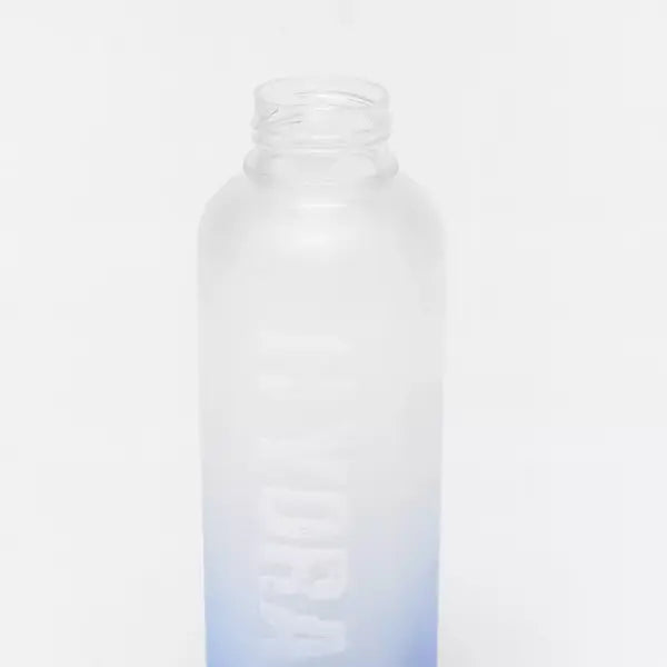 Printed Ombre Water Bottle with Lid and Wrist Loop blue