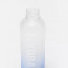 Printed Ombre Water Bottle with Lid and Wrist Loop blue