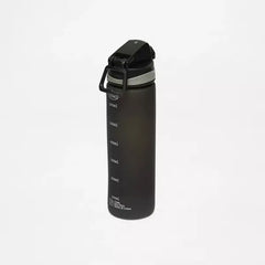 Printed Water Bottle with Spout Lid black