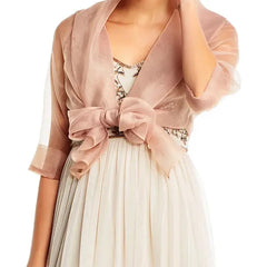 Adrianna Papell Organza Wrap Jacket for Elegant and Refined Occasion Wear