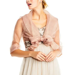 Adrianna Papell Organza Wrap Jacket for Elegant and Refined Occasion Wear