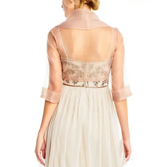 Adrianna Papell Organza Wrap Jacket for Elegant and Refined Occasion Wear