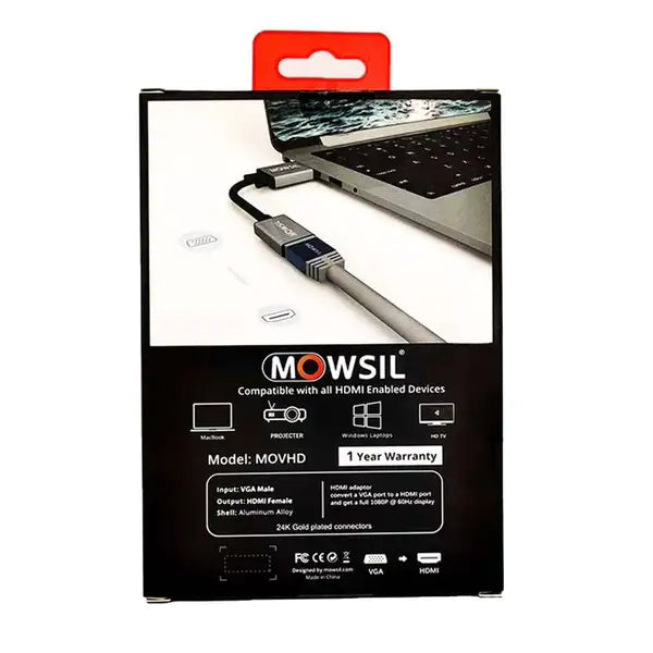 Mowsil USB-C to DP Converter 4K 60Hz, USB C (Thunderbolt 3) to DsiplayPort Converter Adapter