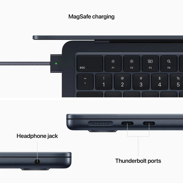 Apple MacBook Air 13-inch M2 chip 16GB RAM 256GB SSD (MC7X4LL/A) – Midnight