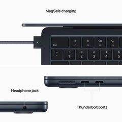 Apple MacBook Air 13-inch M2 chip 16GB RAM 256GB SSD (MC7X4LL/A) – Midnight