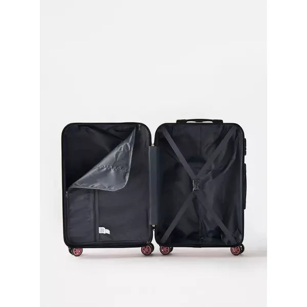 Max fashion Textured Hardcase Trolley Travel Bag with Retractable Handle - 76x51x30 cm
