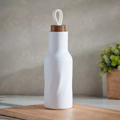 La Natura Steel Vacuum Bottle - 550 ml white