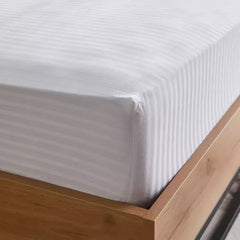 Max fashion Hamilton Twin BCI Cotton Satin Stripe Fitted Sheet - 120x200+33 cm