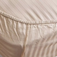 Max fashion Hamilton Single BCI Cotton Stripe Satin Cotton Fitted Sheet - 90x200+30 cm