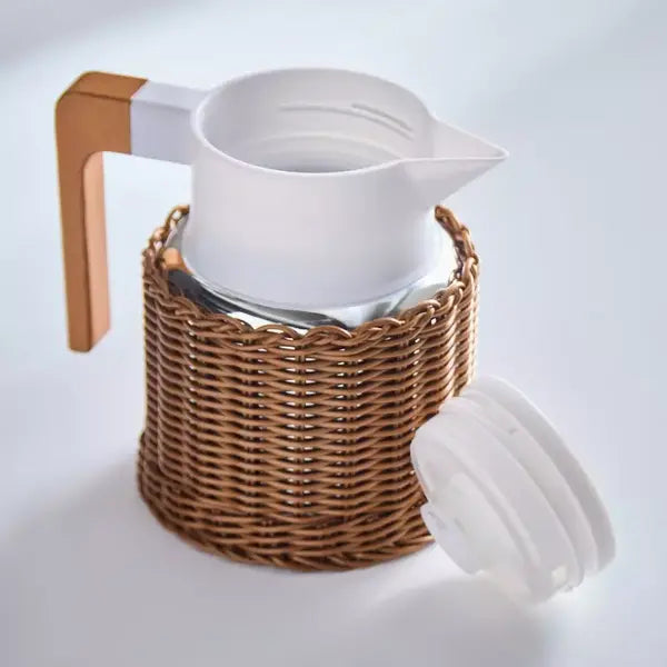 Ridge Rattan Stainless Steel Vacuum Flask - 1.2 L