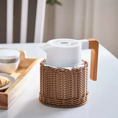 Ridge Rattan Stainless Steel Vacuum Flask - 1.2 L