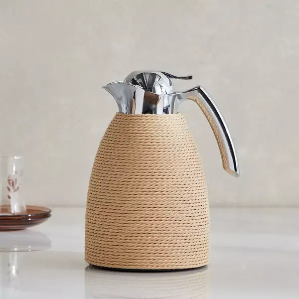 Ridge Jute Stainless Steel Vacuum Flask - 1 L