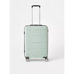 Max fashion Textured Hardcase Trolley Bag with Retractable Handle green