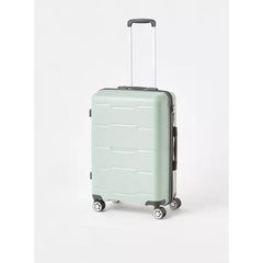 Max fashion Textured Hardcase Trolley Bag with Retractable Handle green