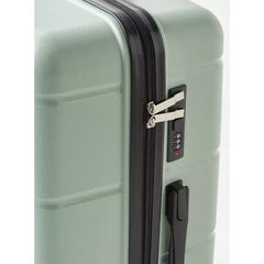 Max fashion Textured Hardcase Trolley Bag with Retractable Handle green