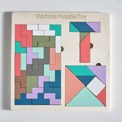 Max fashion Playland 43-Piece Tangram Educational Toy Block Set - 25x25x1 cm