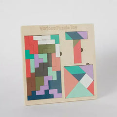 Max fashion Playland 43-Piece Tangram Educational Toy Block Set - 25x25x1 cm