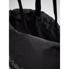 Printed Shoulder Bag with Double Handle-Black