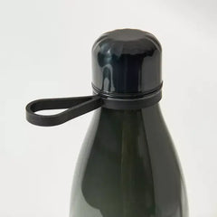 Typographic Print Water Bottle with Screw Lid - 1 L black