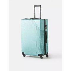 Max fashion Textured Hardcase Trolley Bag with Retractable Handle green