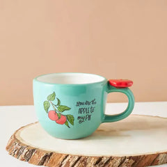 Max fashion Apple Print Dolomite Mug - 440 ml green