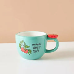 Max fashion Apple Print Dolomite Mug - 440 ml green
