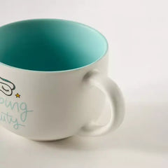 Max fashion Typographic Print New Bone China Mug with Handle - 453 ml
