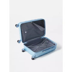MAX FASHION Textured Hardcase Trolley Bag with Wheels and Retractable Handle blue