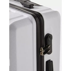 Max fashion Textured Hardcase Trolley Bag with Retractable Handle white