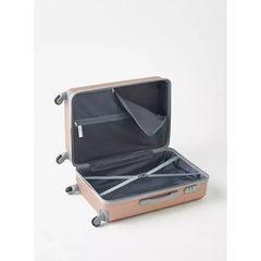 Max fashion Textured Hardcase Trolley Bag with Wheels and Retractable Handle pink