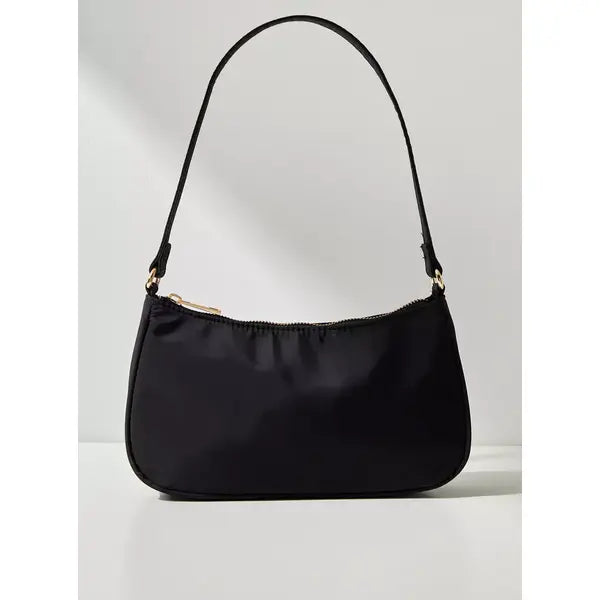 MAX FASHION Plain Shoulder Bag-Black