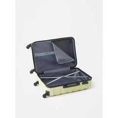 Max fashion Textured Hardcase Trolley Bag with Retractable Handle yellow