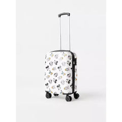 Max fashion All-Over Mickey Mouse and Friends Print Hardcase Trolley Bag with Retractable Handle white