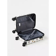 Max fashion All-Over Mickey Mouse and Friends Print Hardcase Trolley Bag with Retractable Handle white