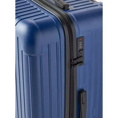 Max fashion Textured Hardcase Trolley Bag with Wheels and Retractable Handle blue